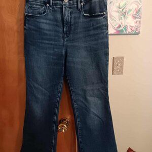 Good American Jeans Size 8/29 Crop Mini Boot Denim